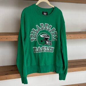 ‘47 womens Green Philadelphia Eagles Crewneck Sweatshirt - MEDIUM